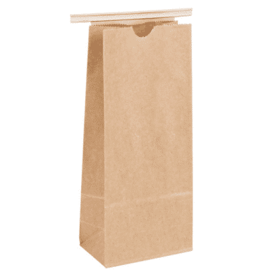 8 oz. Kraft Tan Paper Tin Tie Bag